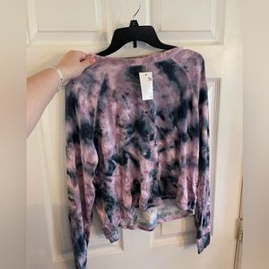 SO Pink & Blue Tie Dye Sweater
